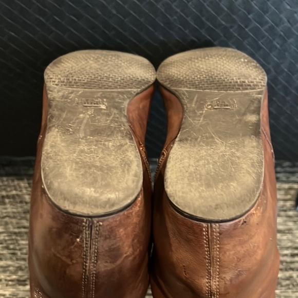 Authentic Stuart Weitzman tall brown leather wedge boots sz 10 - Picture 8 of 15